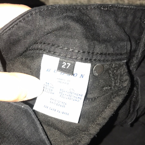 Black Hudson straight leg jeans - Picture 3 of 4